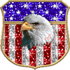 4th of July glitter eagle animation