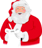 Animated Santa Clause making his list