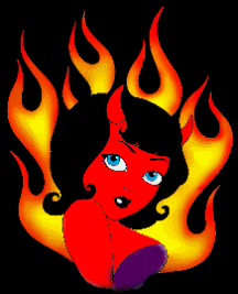 Animated clip art picture of red hot devilish girl gif