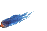 Animated comet moving tail