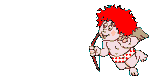Animated Cupid shooting an arrow