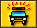 Animated flashing yellow police car icon