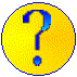 Spinning blue question mark in yellow ball animated gif 