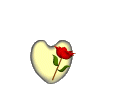 Animated picture of a rose in a heart