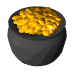 Animated pot of gold shining and sparkling