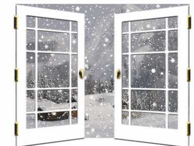 Animated-snowfall-outside-an-opened-window