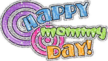 Animated sparkling glitter Happy Mommy Day gif image