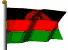Picture of Malawi flag flying on flag pole blowing in the wind
