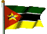 Picture of Mozambique flag flying on flag pole blowing in the wind