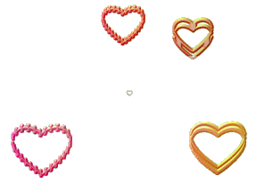 Pulsing floating moving heart animation