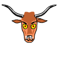 Mean looking bull huffing and snorting at you