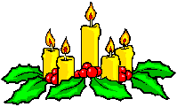 Christmas candles burning animation