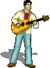 Animated guitar player