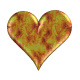 Animated flowing gold red  heart