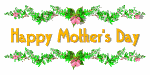 Moving animated Happy Mothers Day with flowers blooming