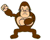 Moving animated ape pounding his chest