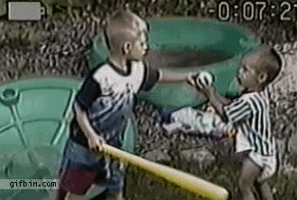 Moving animated clip of kids playing baseball