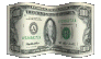 Moving hundred dollar bill flag animated gif