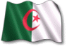 Moving picture of Algeria flag waving in the wind animated gif