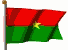 Moving picture Burkina Faso flag waving on pole animated gif