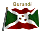 Moving picture Burundi flag flapping on pole with name gif animation