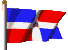 Simulated Dominican Republic flag flying on pole picture moving gif animation
