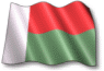 Moving picture of Madagascar flag waving in the wind animated gif