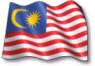 Moving picture of Malaysia flag waving in the wind animated gif