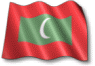 Moving picture of Maldives flag waving in the wind animated gif