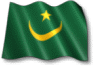 Moving picture of Mauritania flag waving in the wind animated gif