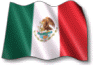 Moving picture of Mexico flag waving in the wind animated gif