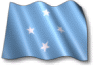 Moving picture of Micronesia flag waving in the wind animated gif