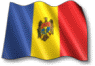 Moving picture of Moldova flag waving in the wind animated gif
