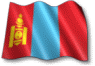 Moving picture of Mongolia flag waving in the wind animated gif