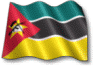 Moving picture of Mozambique flag waving in the wind animated gif