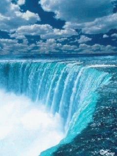 Nice clean moving animated rendition of Horseshoe Falls at Niagara Falls Canada