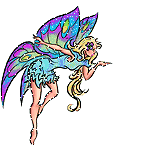 Moving picture fairy blowing fairy dust animated gif