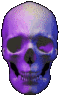 Purple animated skull clip art picture