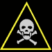 Moving picture warning poison sign animation