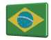 Rotating Brazil flag button spinning animation