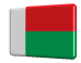 Rotating Republic of Madagascar flag button spinning animation
