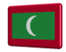Rotating Republic of Maldives flag button spinning animation