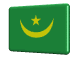 Rotating Mauritania flag button spinning animation
