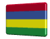   Rotating Mauritius flag button spinning animation