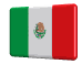 Rotating Mexico flag button spinning animation