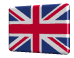 Rotating United Kingdom flag button spinning animation
