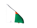 Real looking Madagascar flag waving in wind moving animated gif picture