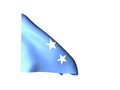 Real looking Micronesia flag waving in wind moving animated gif picture