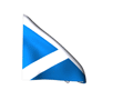 Real looking Scotland flag waving in wind moving animated gif picture