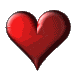 Flashy red animated heart
